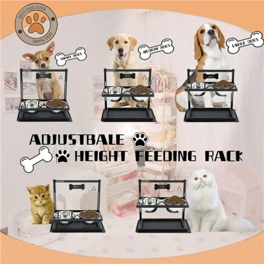Elevated Dog Bowls,Raised Dog Bowl Stand for Large and Medium Dogs, Adjustable